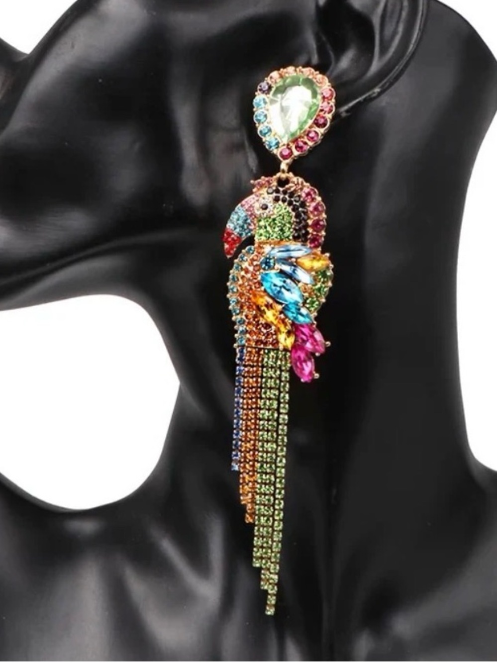 New Natasha PARROT JUNGLE earrings - Picture 6 of 17